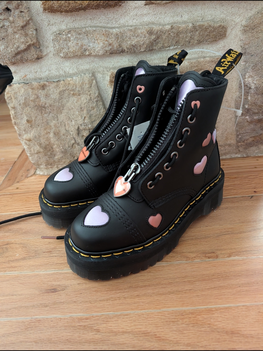 Dr. Martens Sinclair Limited Edition Black Heart Platform Boots